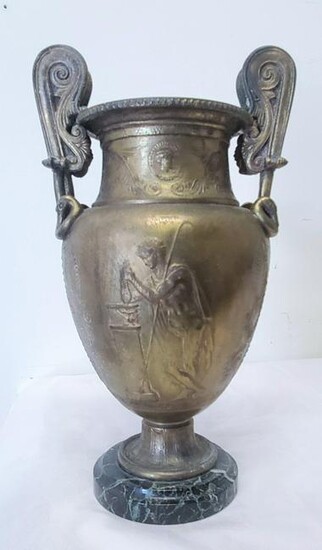 Italian Bronze and Marble Vase