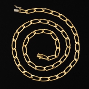 Italian Gold Chain Link Necklace
