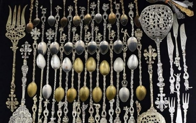 Italian Montagnani Silverplate Spoon Collection
