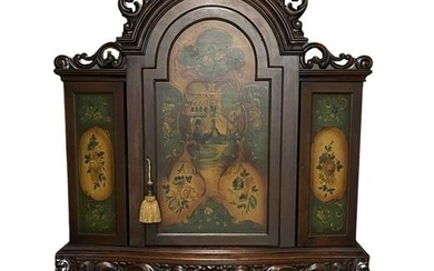 Italian Style Marquetry Inlaid Bar Cabinet