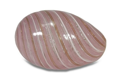 Italian pink glass egg