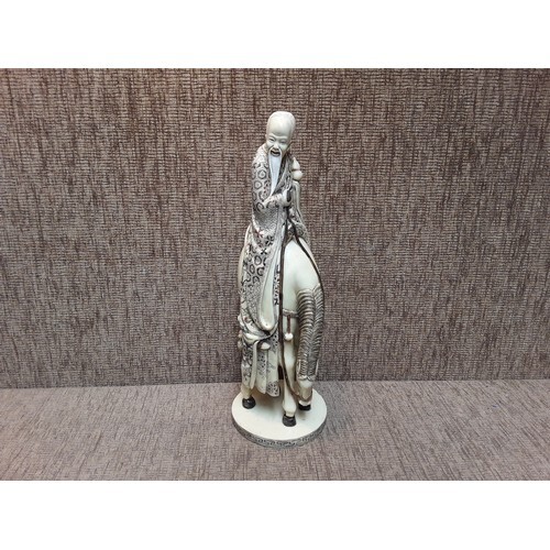 Ivory Chinese/ Japanese sculpture of man on a horse
