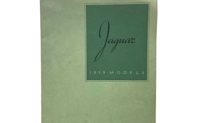 Jaguar / SS Cars Sales Brochure, 1939 Offered without Reserve