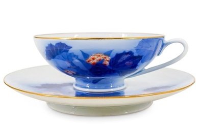 Japanese Porcelain Studio Cup and Saucer