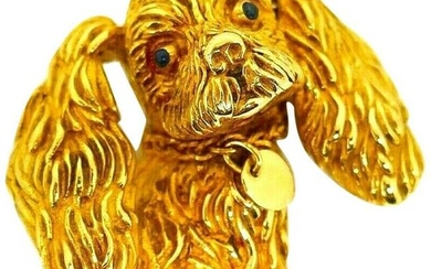Jean Eté Yellow Gold Animal Clip Cocker Spaniel with