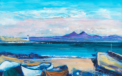 John Lowrie Morrison (British, born 1948) 'Beached Boats Loch Indaal,...