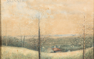 John White Allen Scott (1815-1907) Cottage in the Hills