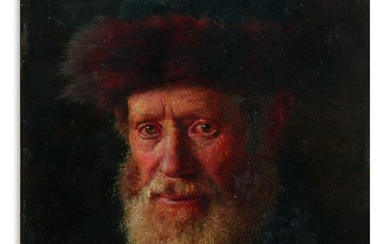 KAUFMANN, ISIDOR. Portrait of a Hassidic Rabbi. Oil on...