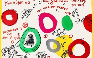 Keith Haring Tony Shafrazi Exhibit Poster