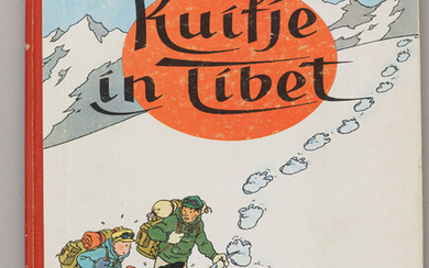 Kuifje. Kuifje in Tibet. Eerste druk, 1960. Goede tot zeer goede staat. Stempeltje op het titelblad. Hoekjes onderaan wa