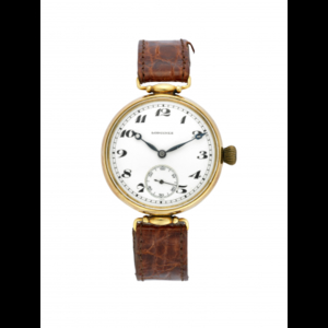 LONGINES Gent's 18K gold wristwatch 1920s Dial, movement and...
