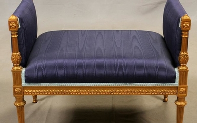 LOUIS XVI STYLE UPHOLSTERED BENCH