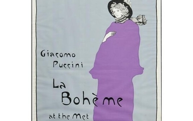 La Boheme, Metropolitan Opera poster, 1988