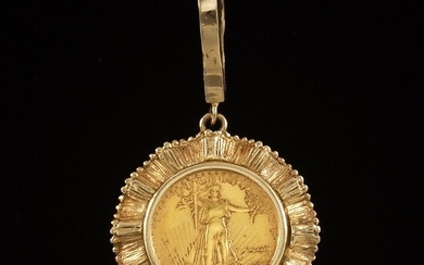 Ladies' Vintage Gold Coin Pendant