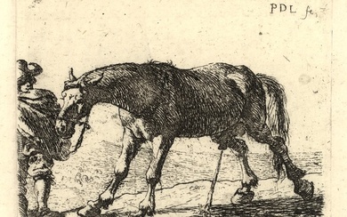 Laer, Pieter Bodding van (1592-1642). The pissing horse. Two horses...