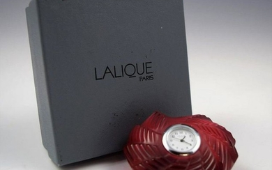Lalique Crystal Heart Clock