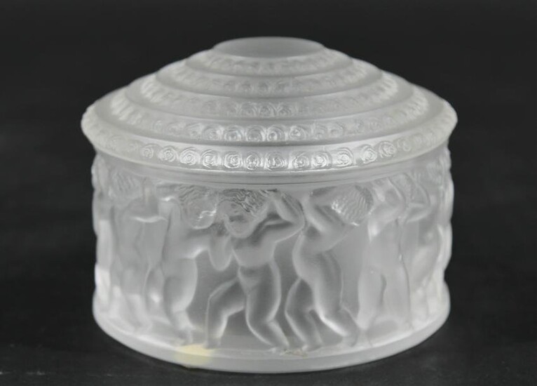 Lalique L'Enfants Crystal Vanity Box