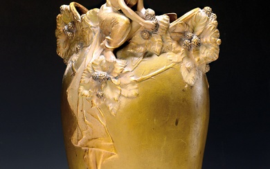 Large Art Nouveau vase, Austria or Hungary, around 1900, ceramic,...