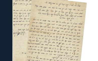 Letter from Rabbi Yeshaya Kleinman of Satmar; Kivyashed, 1905...