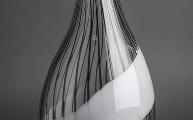 Livio Seguso Murano Art Glass Striped Vase