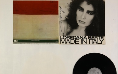 Loredana Berte' MADE IN ITALY, 1981 LP, cm 31x31 firmato da Andy Warhol