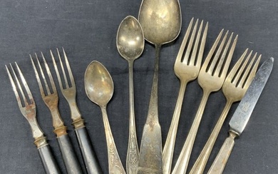 Lot 10 Sterling Silver & Plated Utensils