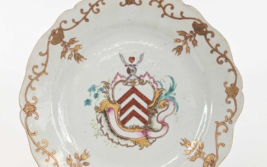 Lot details A Chinese armorial porcelain plate, Qianlong period, circa...