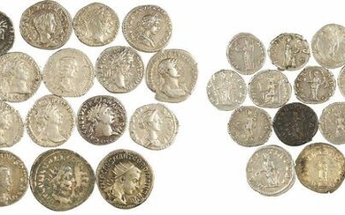 Lot of 27 Roman silver coins: 22 denarii and 5...