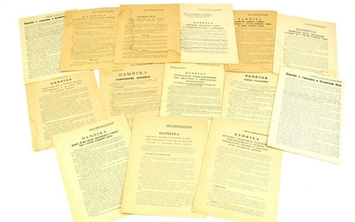 Lot of 27 Soviet Military Leaflets or Memos to Solders