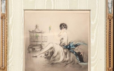 Louis Icart “Jalousie” Colored Etching