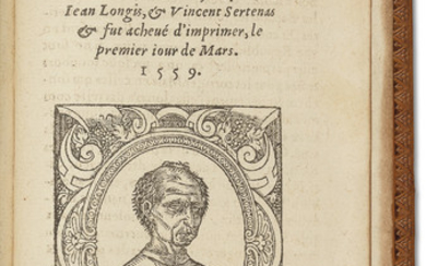 MACHIAVEL, Nicolas (1469-1527). Les Discours de l’Estat de Paix et de Guerre. Paris : Estienne Groulleau pour Jean Longis et Vincent Sertenas, 1er mars 1559.