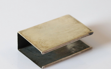 MATCH CASE, silver, C.G. Hallberg, Stockholm, 1957. Total weight approx. 12.9 grams.
