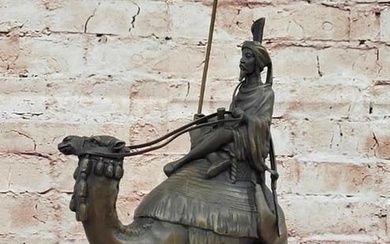 Majestic Camel Equestrian Journey Bronze Sculpture - 15.5" x 10"