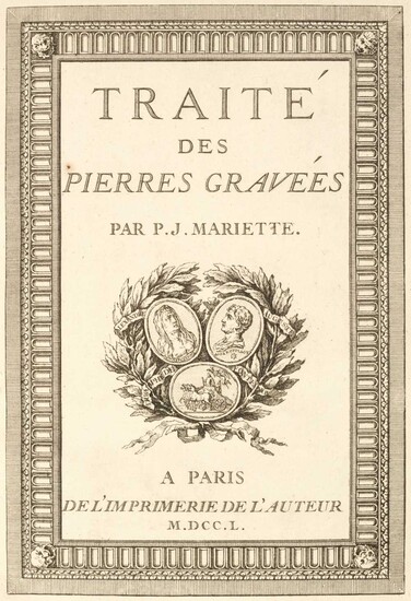 Mariette (Pierre-Jean). Traité des pierres gravées / Recueil des pierres gravées..., 2 vols., 1750