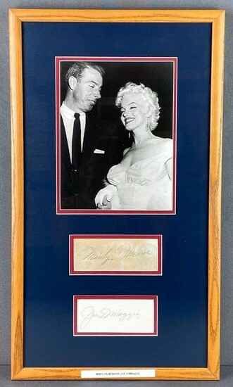 Marilyn Monroe and Joe Dimaggio Autographs & Framed Photo
