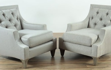 Matched Pair of Baker Lounge Chairs