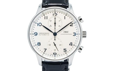 Mens IWC Portugieser Chronograph IW371446 Stainless Steel Automatic Watch