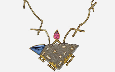 Michael Manthey 'Meteor Messenger' gem-set necklace