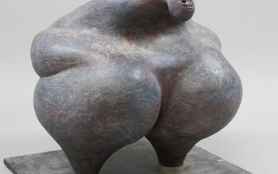 Modern Sculpture of a Bending Woman