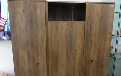 Modern hardwood finish corner wardrobeCondition Report There is no condition...