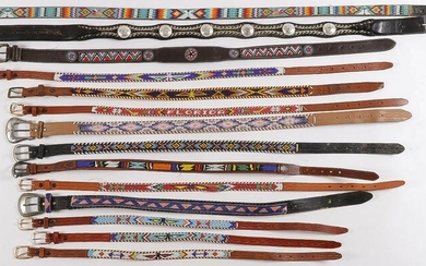 NATIVE AMERICAN BEADED BELTS AND SASHES