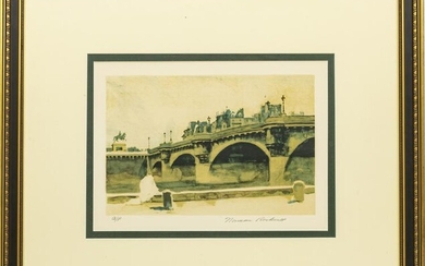 NORMAN ROCKWELL LITHOGRAPH ON PAPER, PONT NEUF