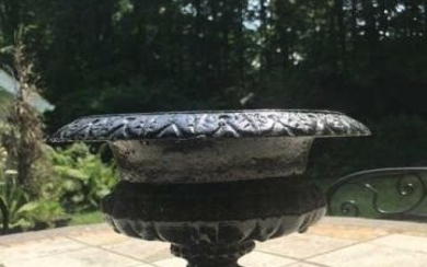 Neo Classical Antique Cast Iron Garden Urn