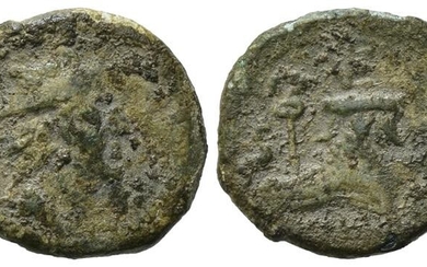 Northern Apulia, Venusia, c. 210-200 BC. Æ Semis (14mm, 1.80g)....