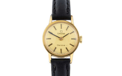 OMEGA - a gold plated Genéve watch head, 20mm.