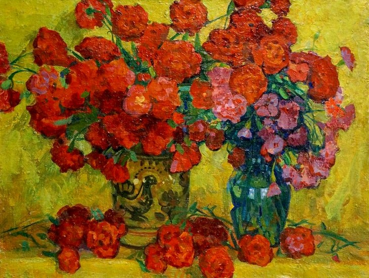 Oil painting Bouquet of roses Pokulity Konstantin