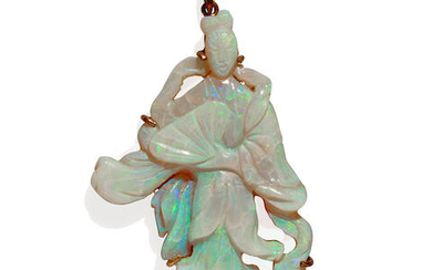 Opal Guanyin Pendant