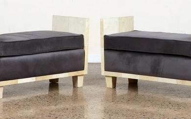 PAIR JEAN MICHEL FRANK STYLE UPHOLSTERED BENCHES