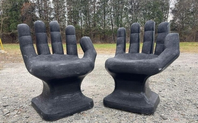 Pair of Modernist Molded Hand Chairs