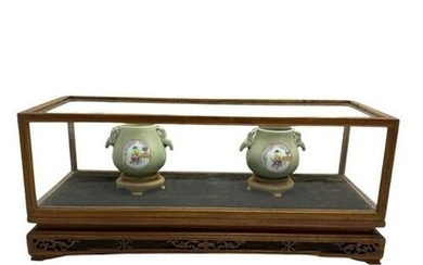Pair of Rare Chinese Porcelain Miniature with Figural